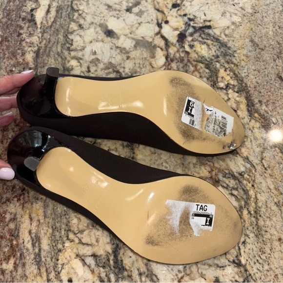 Bruno Magli Brown Satin Pumps - Picture 6 of 10